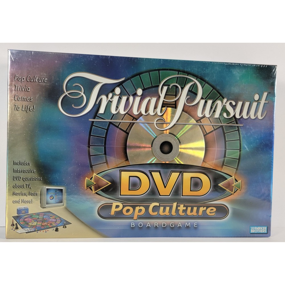 Trivial Pursuit DVD Pop Culture Board Game Parker Brothers New Sealed 2003